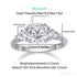 18k White Gold Moissanite 3 Stone Cushion Cut Engagement